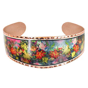 Monet Chrysanthemum Focal Cuff Bracelet - Image 3